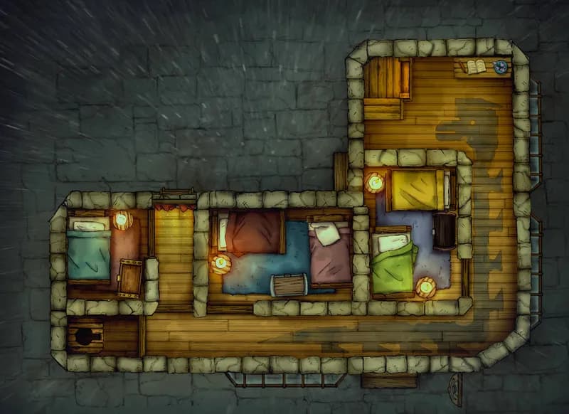 City Streets map, Lonely Behir Upper Floor Rain variant thumbnail