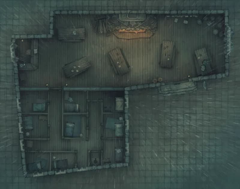 City Streets map, Venerable Swordsman Inn Ground Floor Rain variant thumbnail