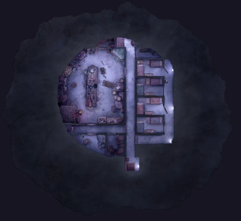 Drow Manor map, Servants Quarters variant