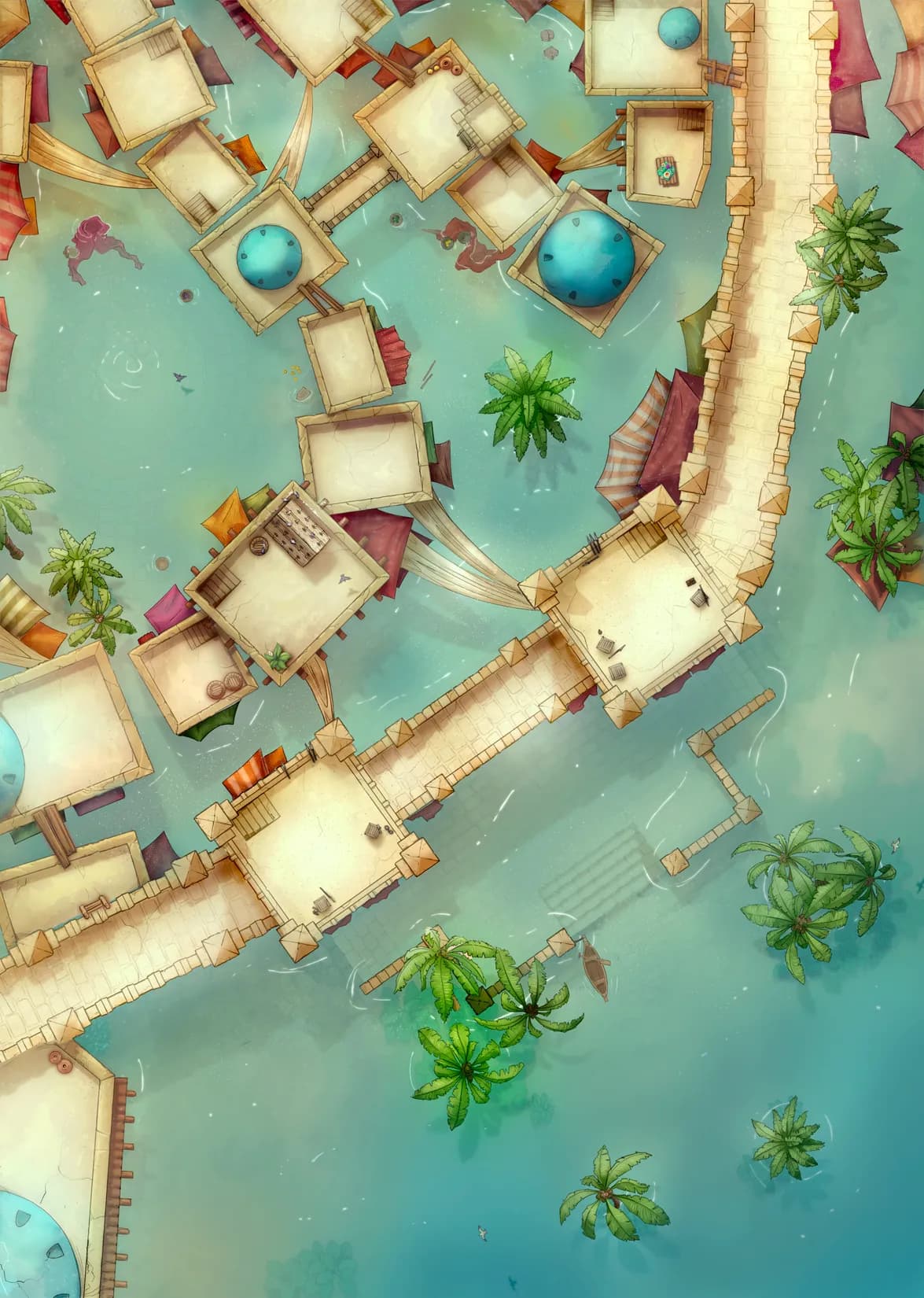 Oasis City map, Flooded variant thumbnail