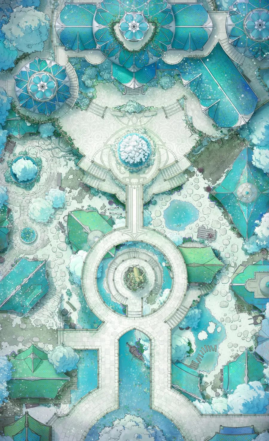 Elven City Center map, Winter variant thumbnail