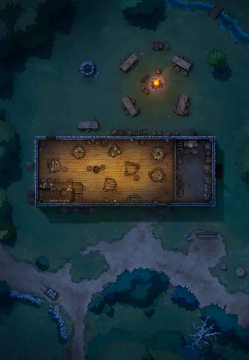 Ages of the Vale: Tavern map, Indoors New Beginnings Night variant thumbnail
