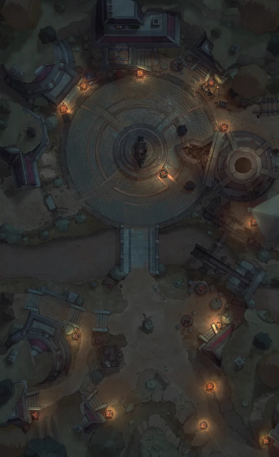 Overground Dwarven City Center map, Drought Night variant thumbnail