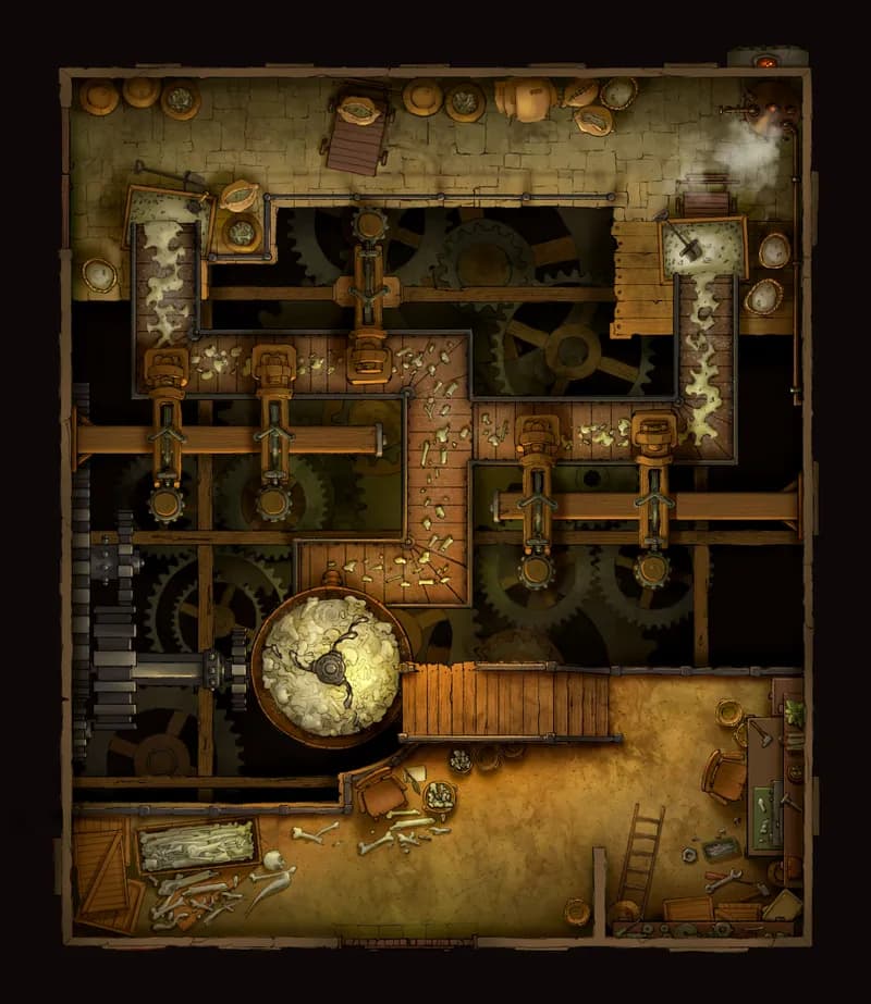 Bone Mill Interior map, Original Day variant