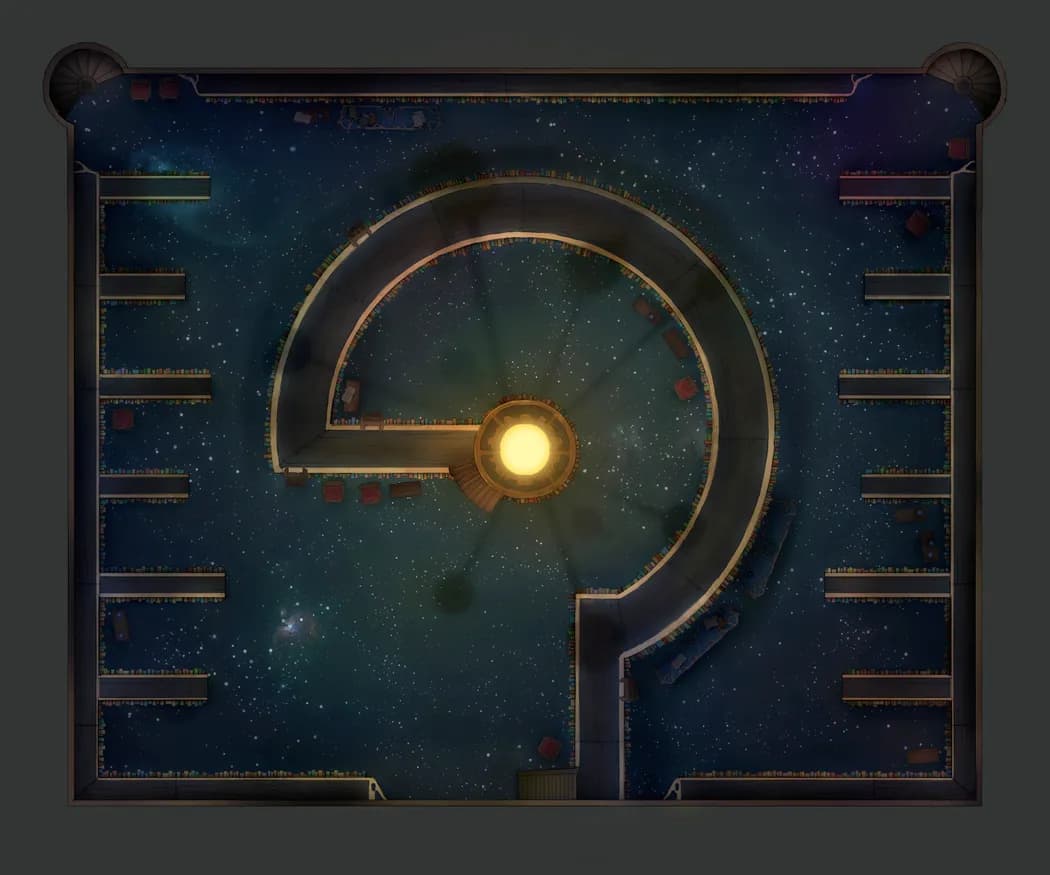 Great Library map, B2 Orrery Shadow Planets Night variant thumbnail