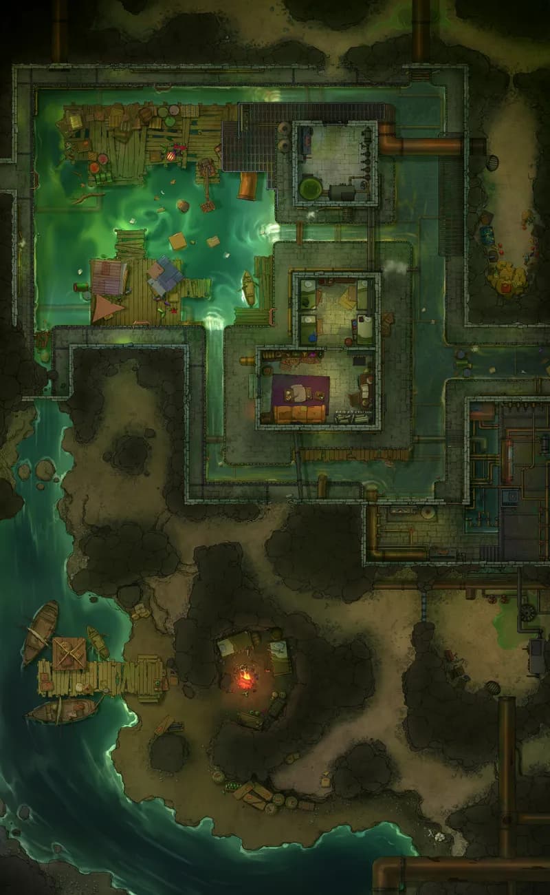 Sewer Tunnels map, Original Day variant