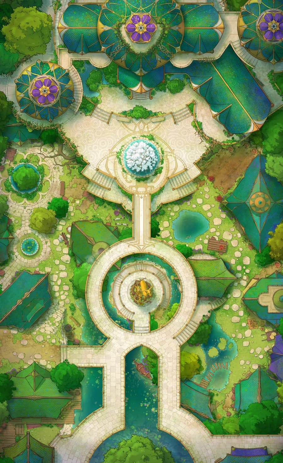 Elven City Center map, Original Day variant thumbnail
