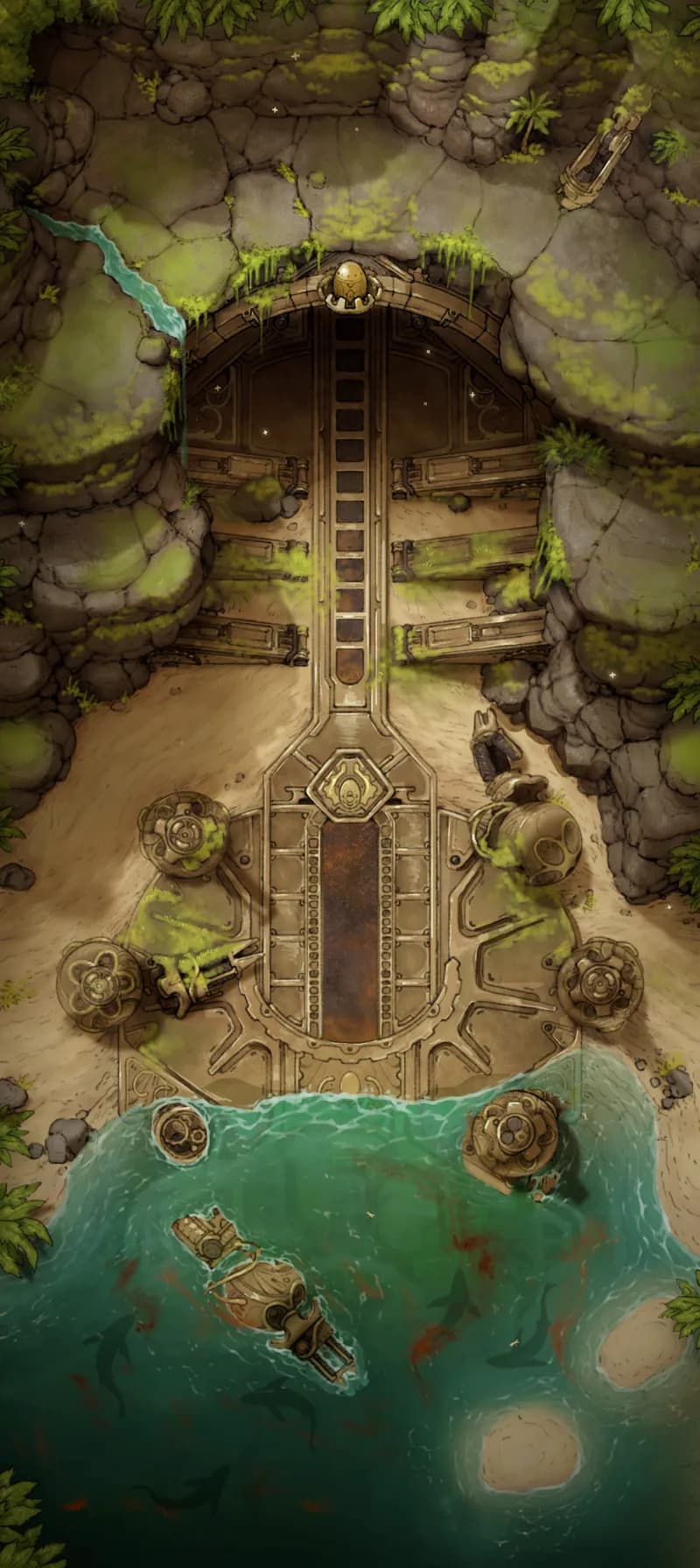 Clockwork Dragon Lair Exterior map, Sharks variant thumbnail