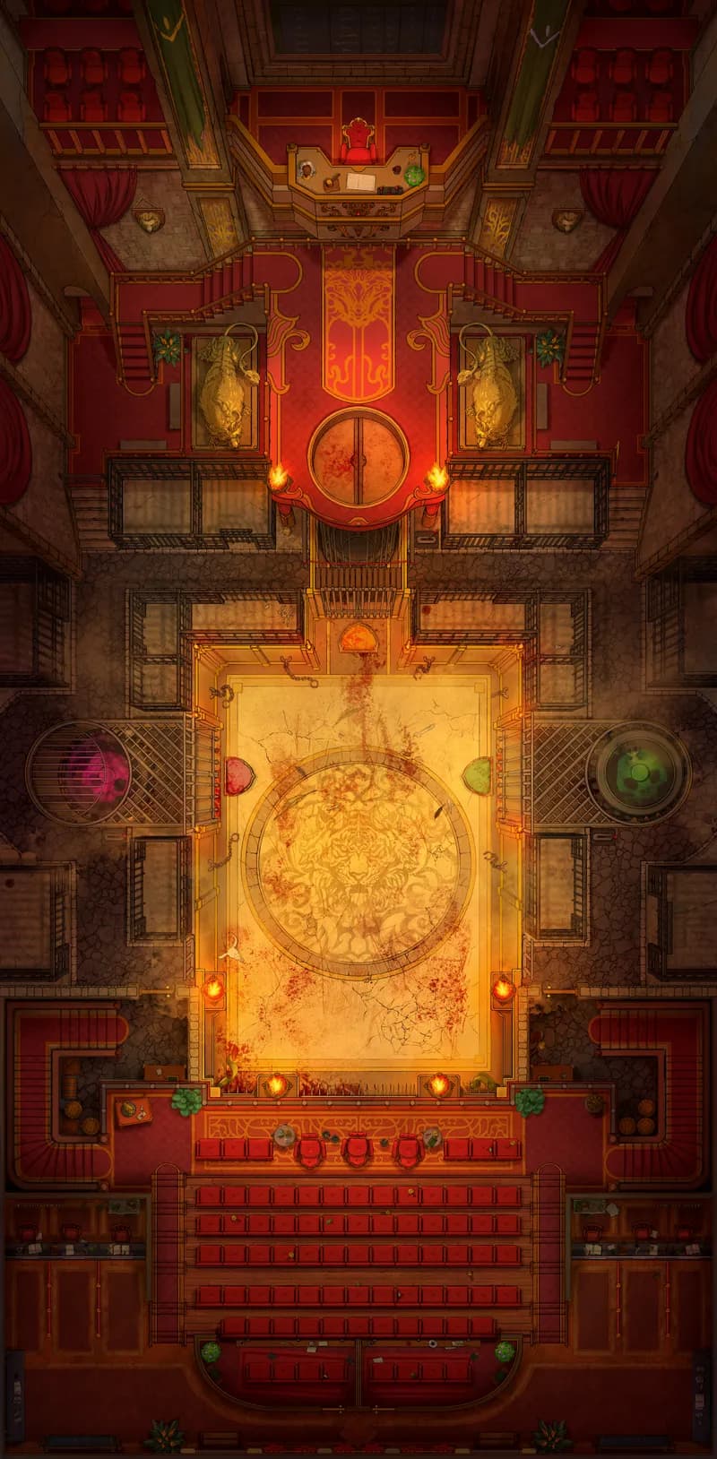 Monster Fighting Pit map, No Cage Tops Day variant thumbnail