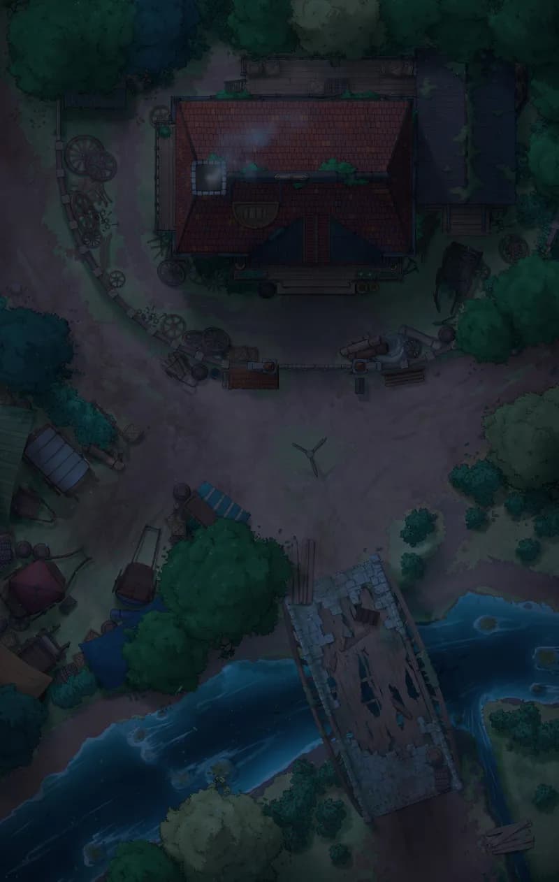 Village Wainwright Shop map, Original Night variant thumbnail
