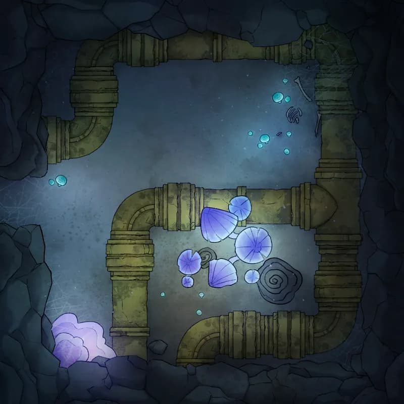 Modular Caves map, Mines Large Pipes 01 variant thumbnail