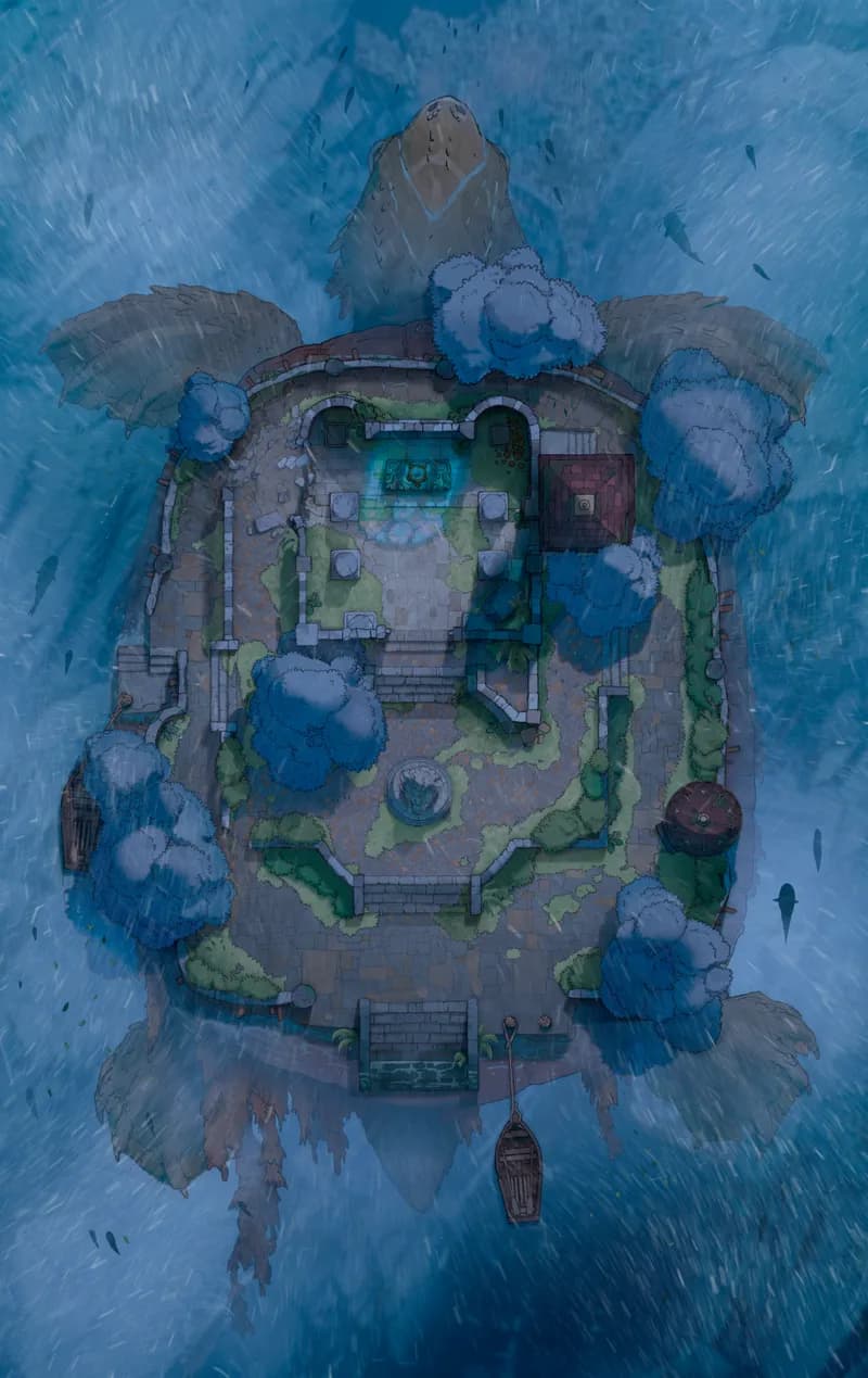Tutelary Turtle Island map, Snow variant thumbnail