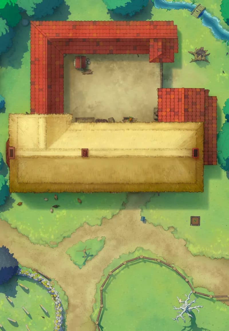 Ages of the Vale: Coaching House map, Roof Peaceful Day variant thumbnail