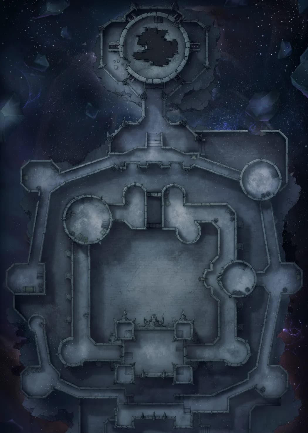 Shadowfell Fortress Interior map, Astral Fort variant