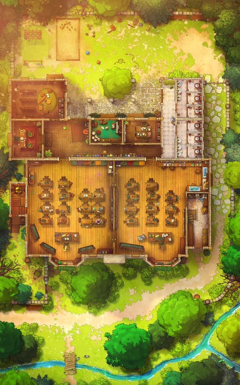 Quaint Village School map, Sunset variant thumbnail