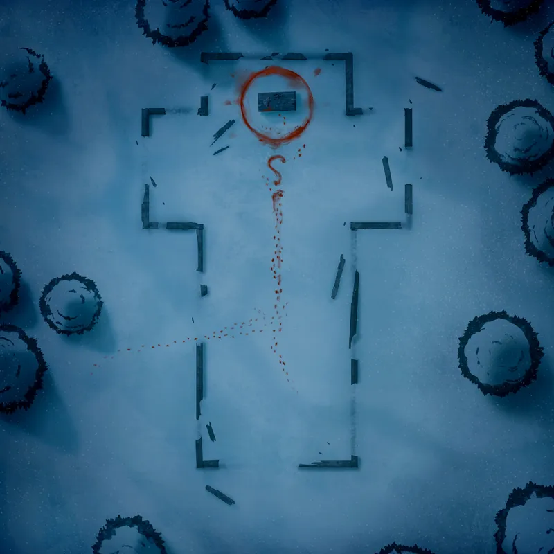 Remote Ice Village map, Church Ruins Incantation variant thumbnail