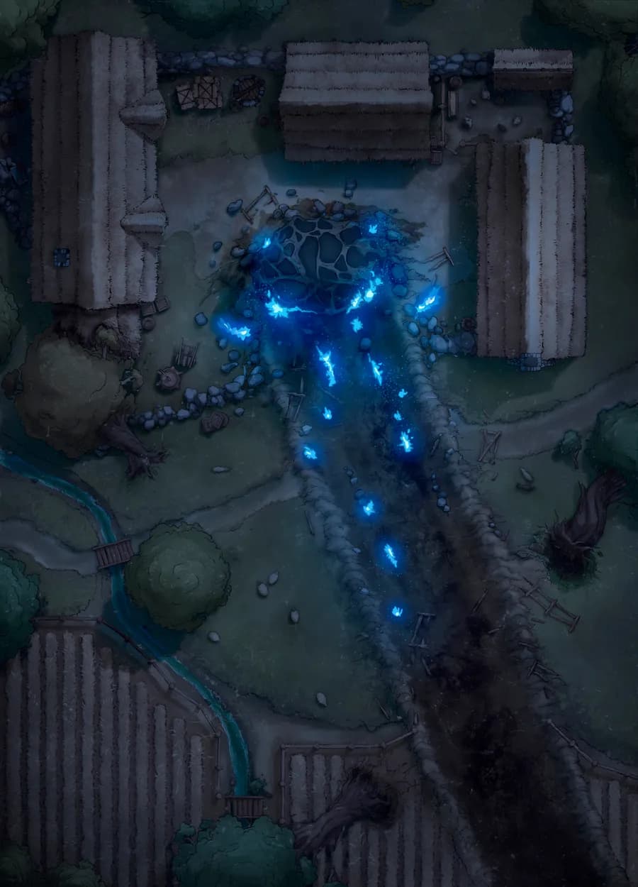 Impact Site map, Meteor Night variant thumbnail