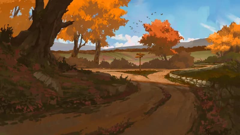 Crossroads map, Autumn variant