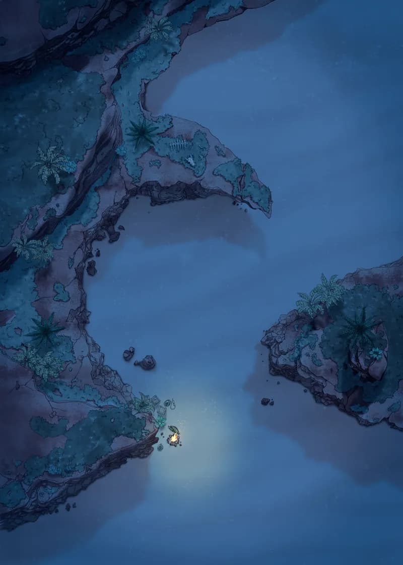 Beachside Cliff map, Desert Night variant thumbnail