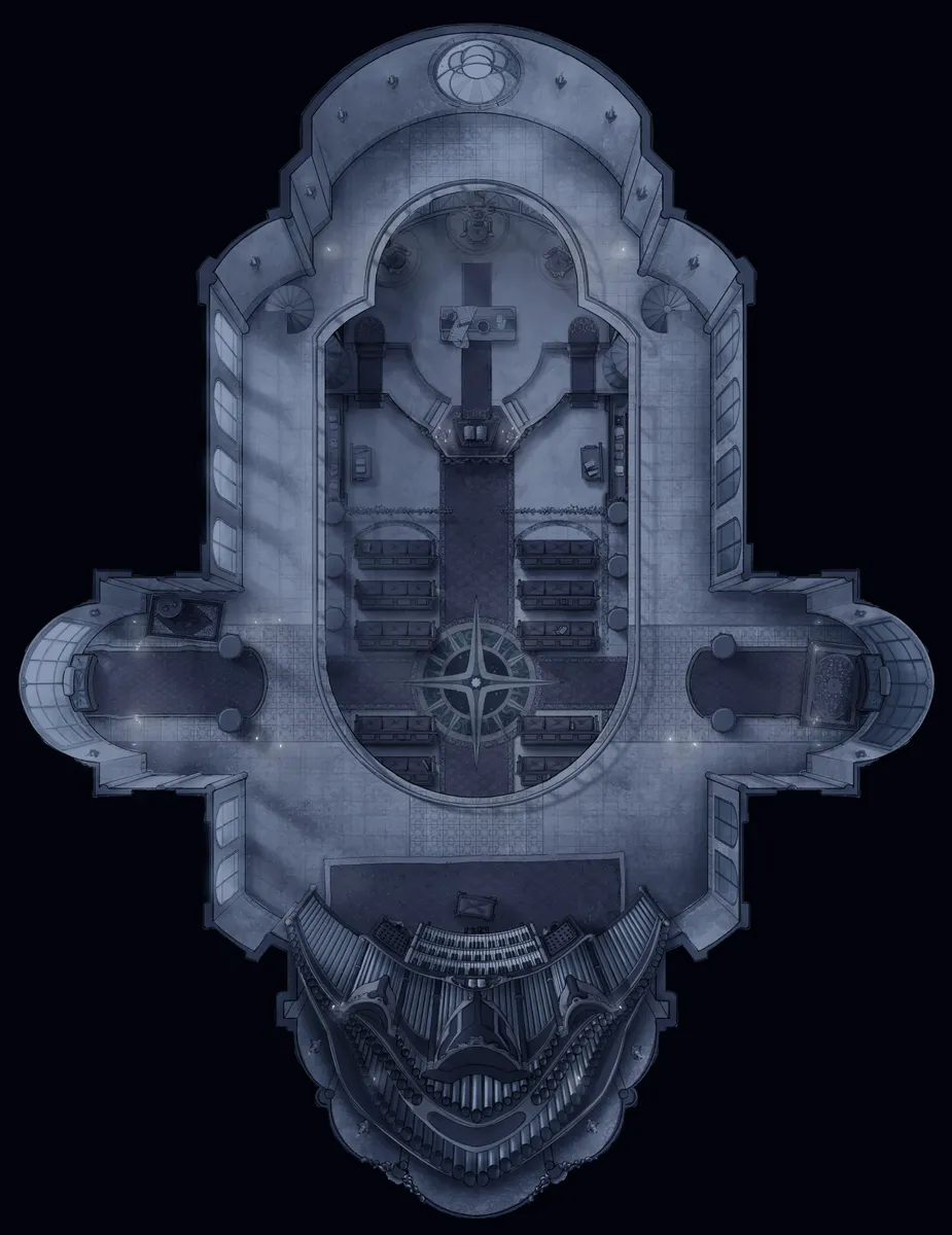 Solar Cathedral map, Shadowrealm Top Floor variant thumbnail