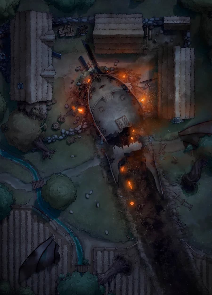 Impact Site map, Airship Crash Burning Night variant thumbnail