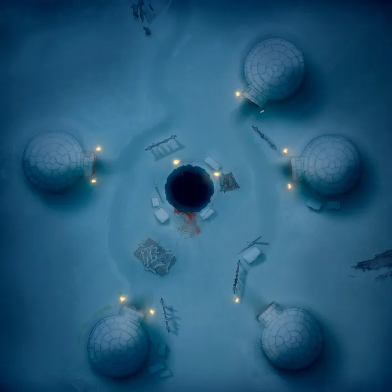Remote Ice Village map, Igloo Village Missing Night variant thumbnail