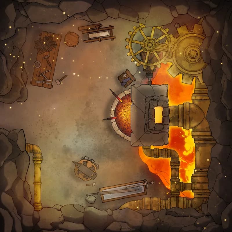 Modular Caves map, Lava Mines Forge variant thumbnail