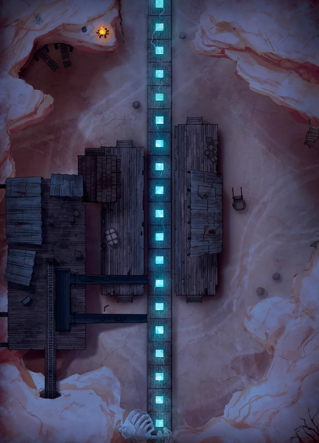 Desert Canyon map, Lighting Rail Coal Mine Night variant thumbnail