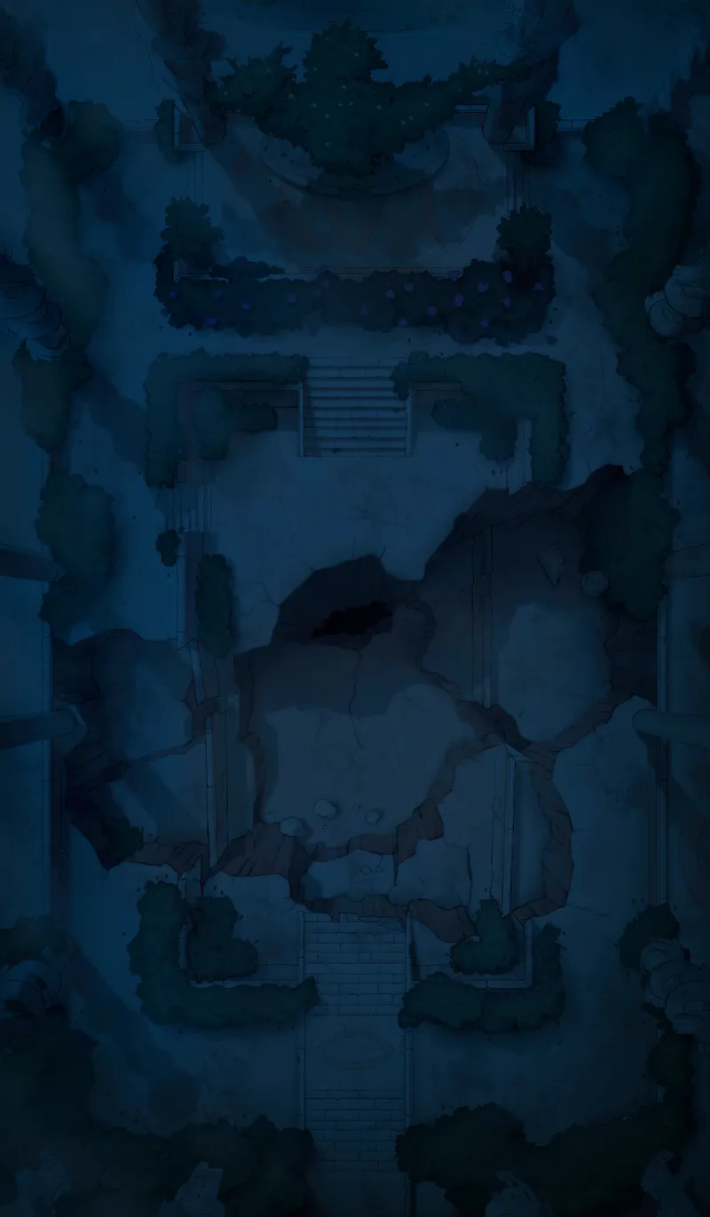 Ruined Courtyard map, Original Night variant thumbnail