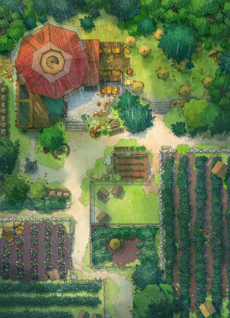 Tranquil Apiary map, Partial Rain variant thumbnail