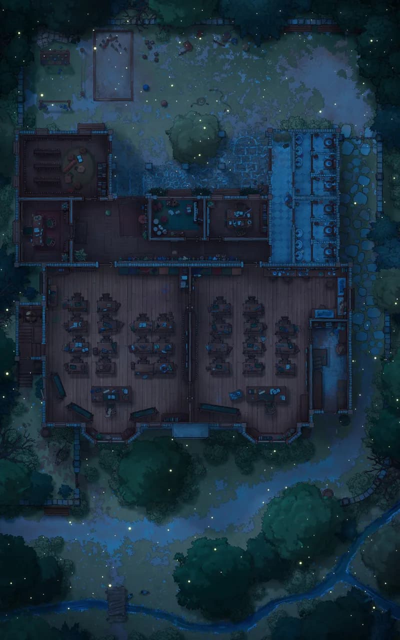 Quaint Village School map, Fireflies variant thumbnail