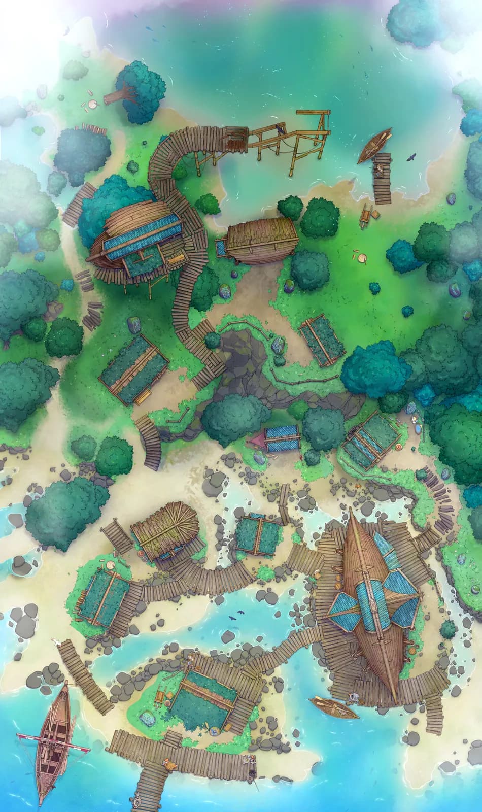 Yggdrasil Village map, Island Village Day variant thumbnail