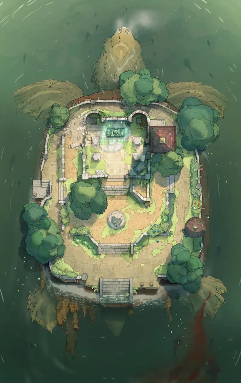 Tutelary Turtle Island map, Injured variant thumbnail