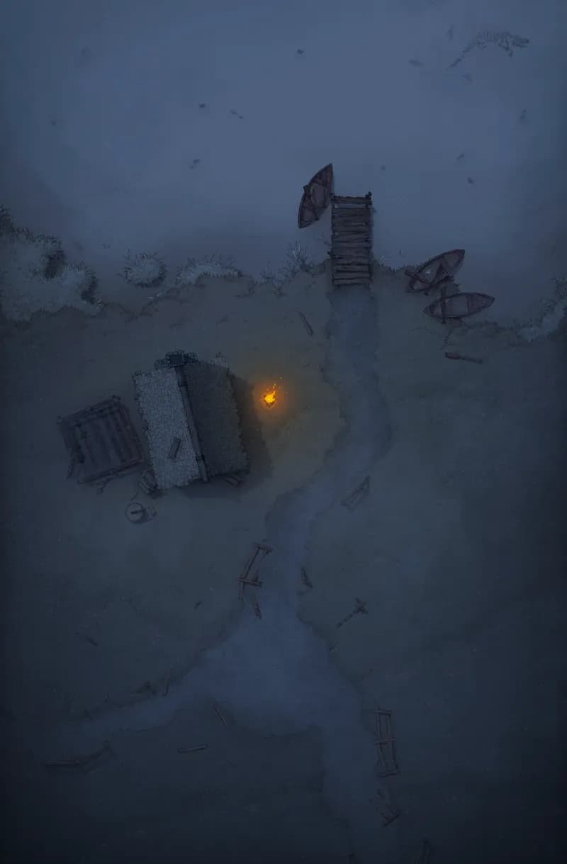 Serene Lakeside map, Dry Lake Bed Night variant thumbnail