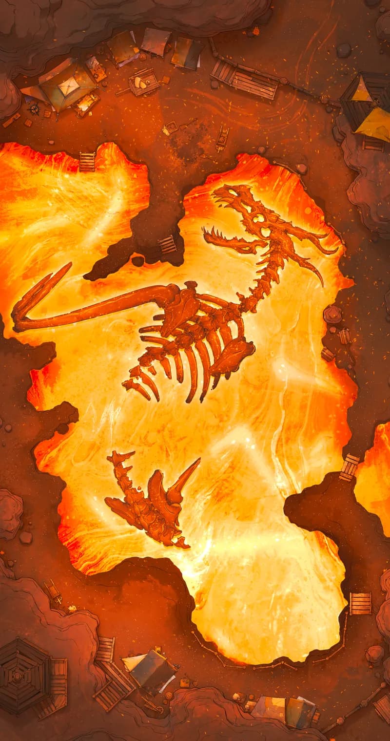 Archaeological Dig map, Lava variant