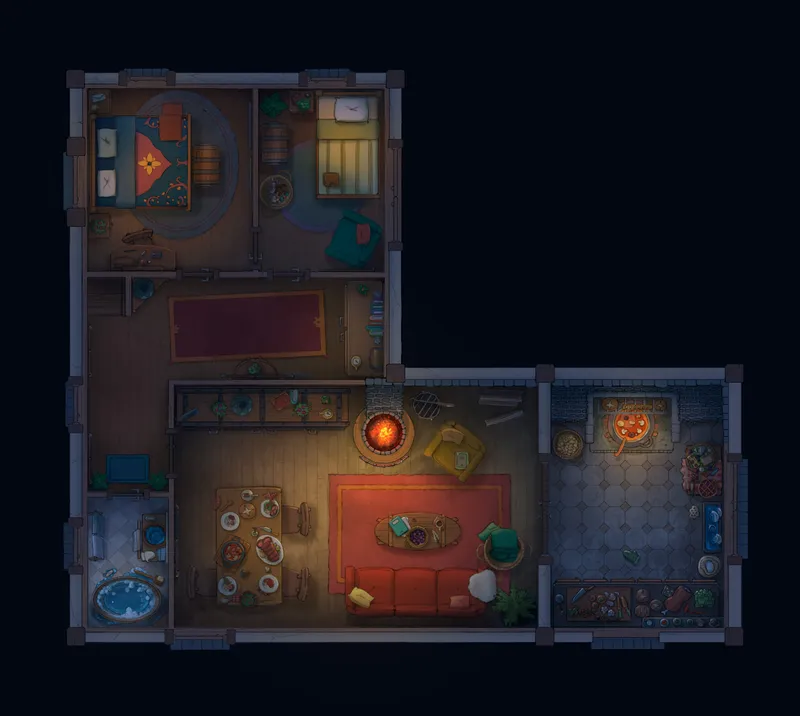 Blacksmith Interior map, Upper Floor Original Night variant thumbnail