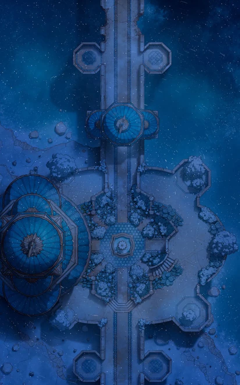 Djinn Gardens map, Winter Frozen Night variant thumbnail