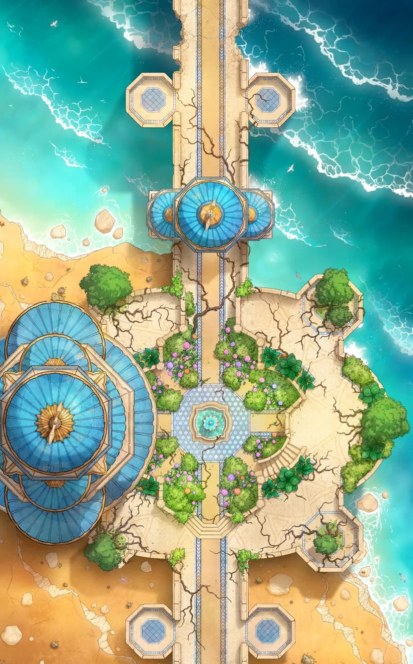 Djinn Gardens map, Overgrown Day variant thumbnail