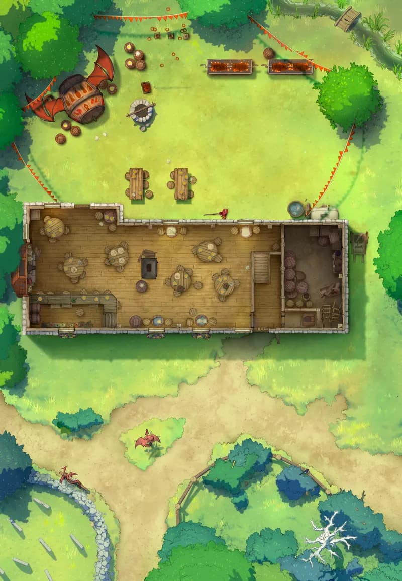 Ages of the Vale: Inn map, Indoors Dragon Festival Day variant thumbnail