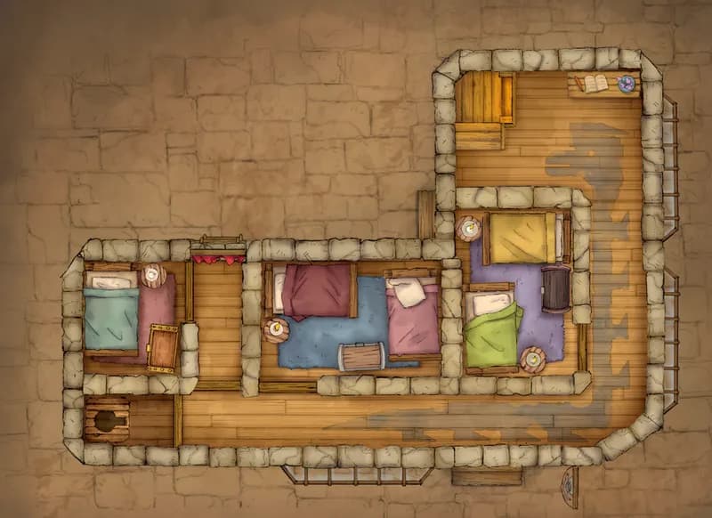 City Streets map, Lonely Behir Upper Floor Day variant