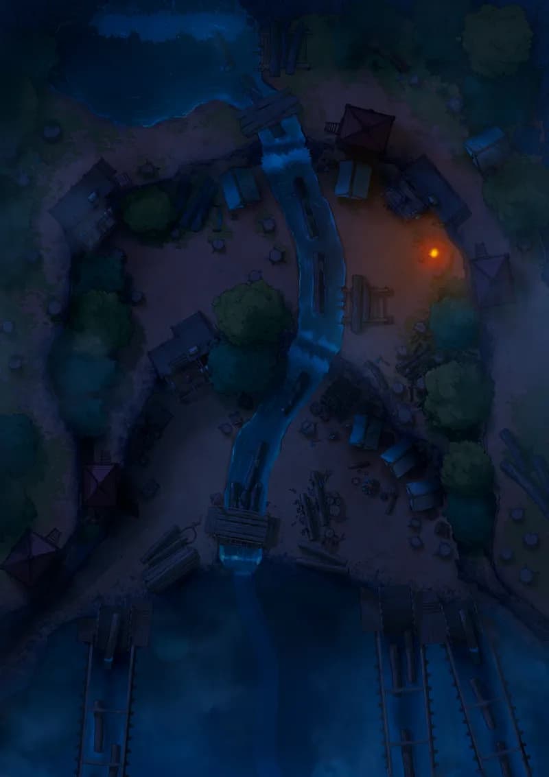 Mountain Logging Camp map, Original Night Camp Fire variant thumbnail