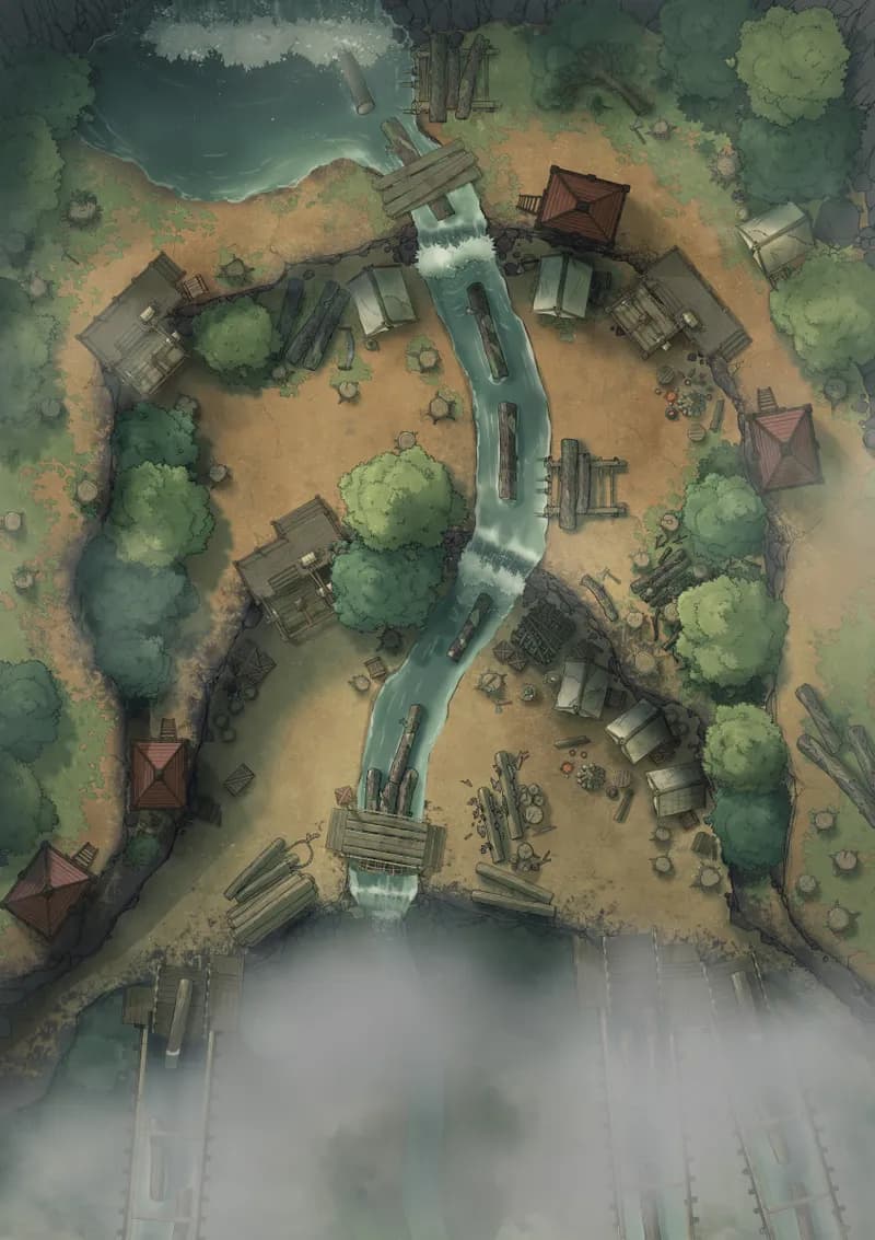 Mountain Logging Camp map, Rising Fog 04 variant thumbnail