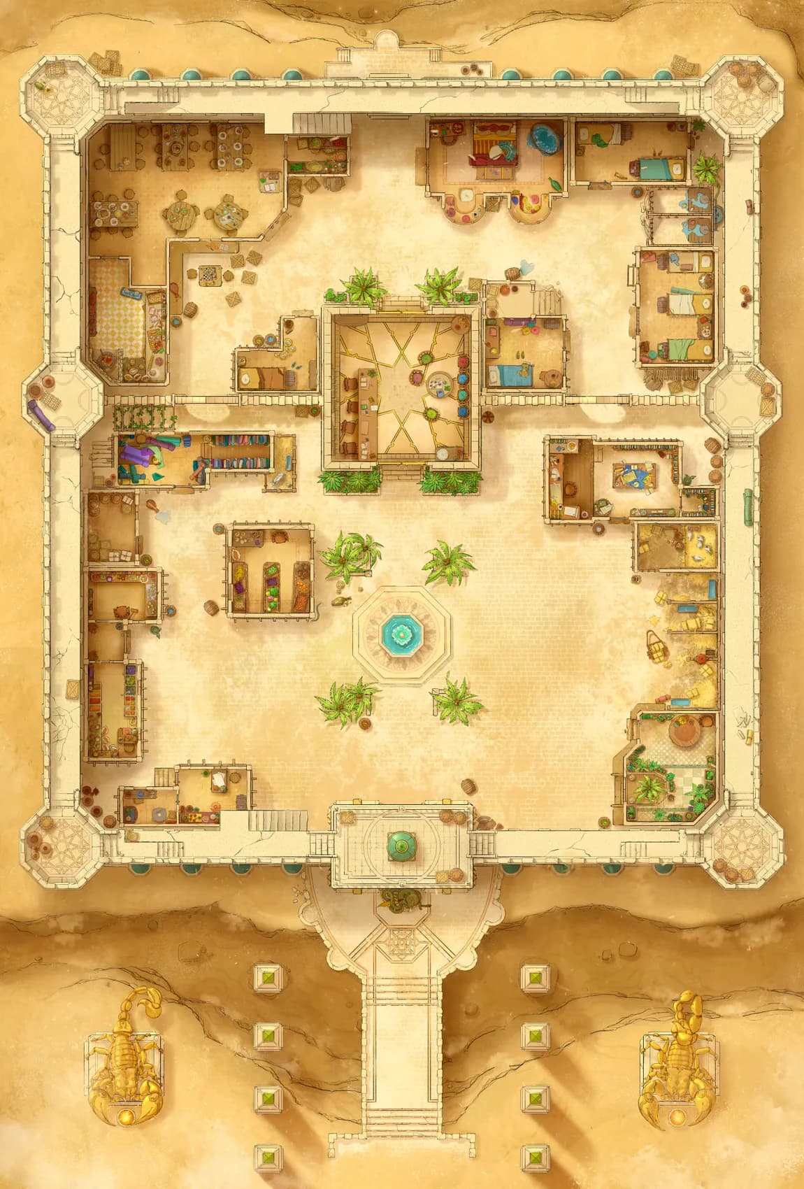 Desert Caravanserai map, No Market Day variant thumbnail