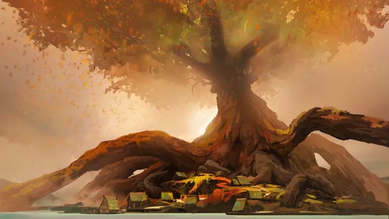 Yggdrasil Village map, Autumn variant