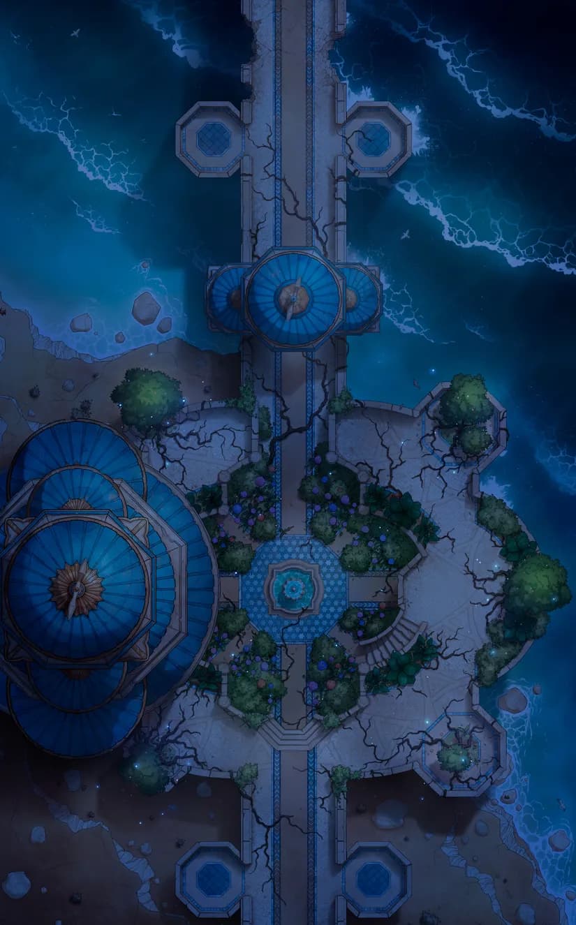 Djinn Gardens map, Overgrown Night Fireflies variant thumbnail