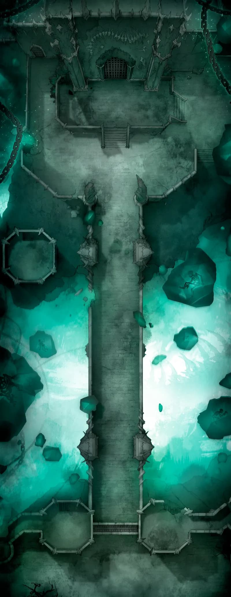 Shadowfell Fortress Bridge map, Haunted Fortress variant