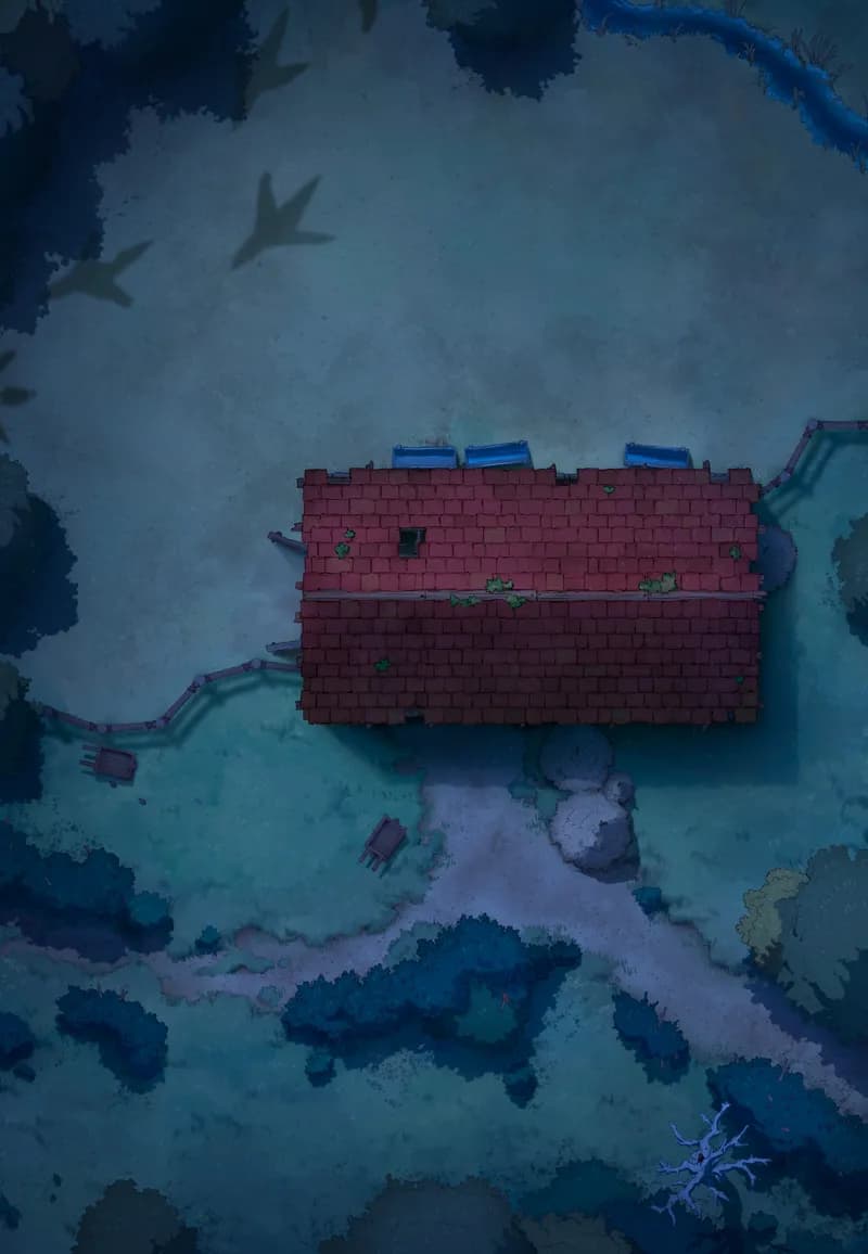 Ages of the Vale: Barn map, Roof Giant Bird Prints Night variant thumbnail
