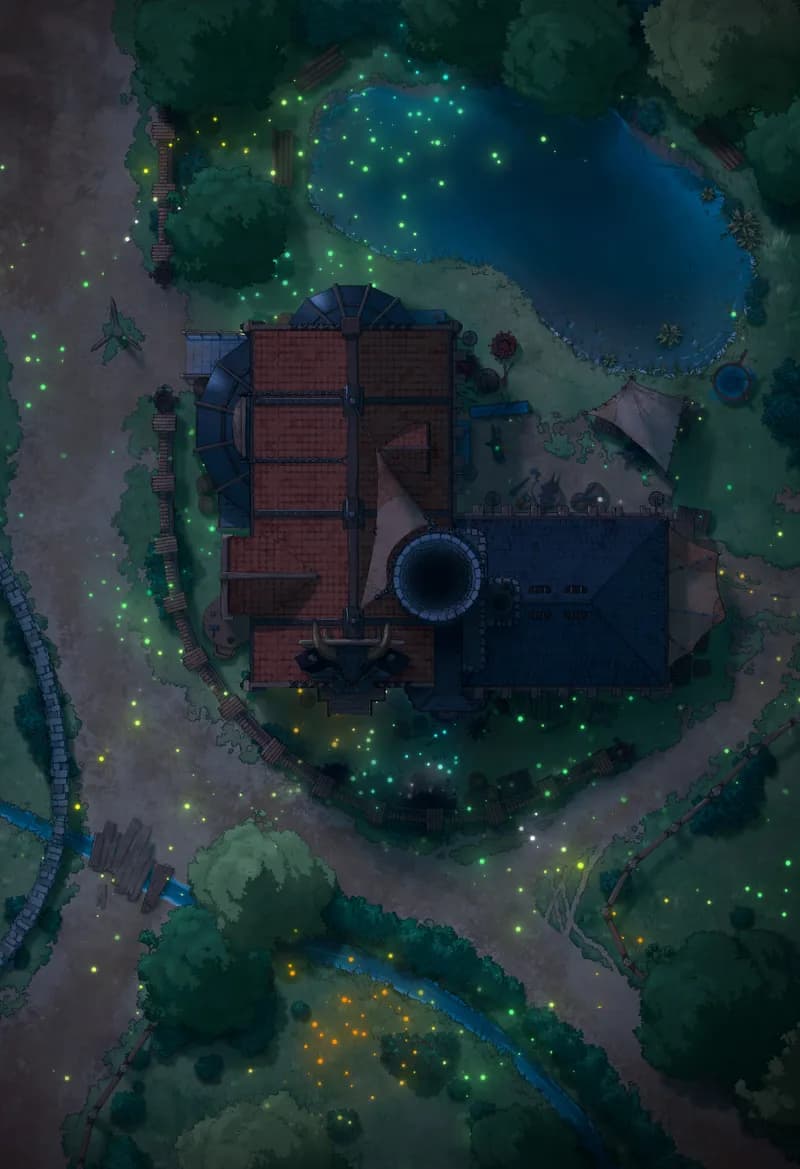 Village Blacksmith map, Night Fireflies variant thumbnail