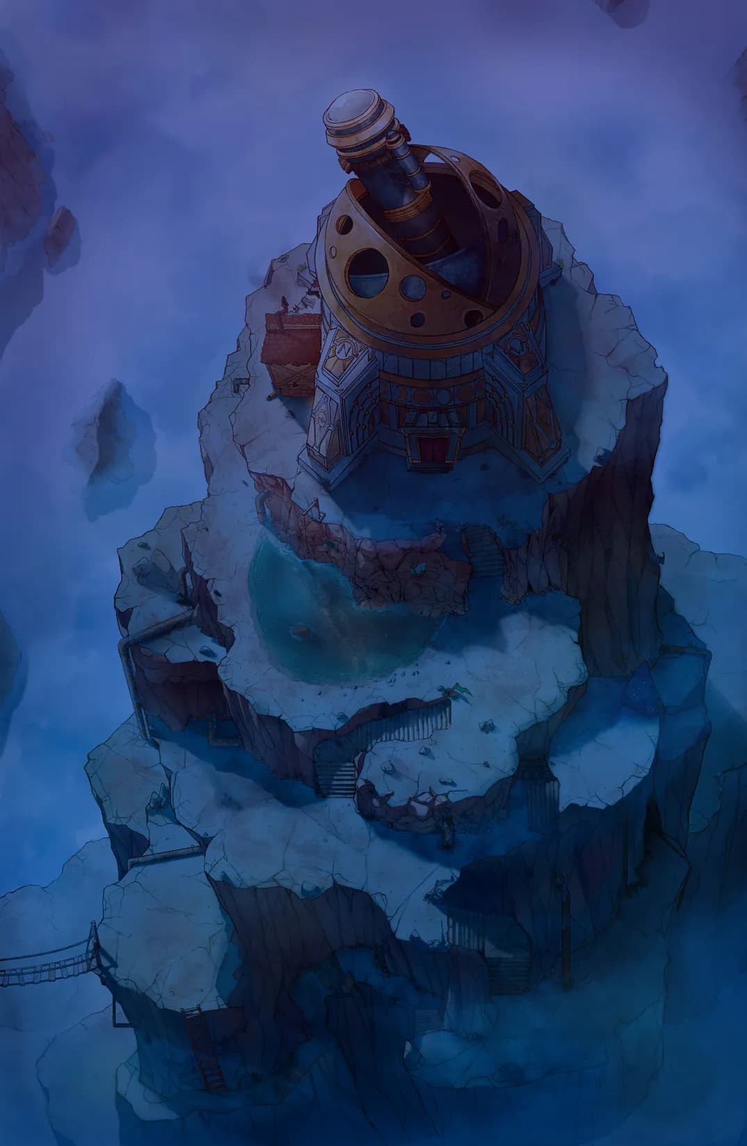 Mountaintop Observatory map, Original Night variant thumbnail