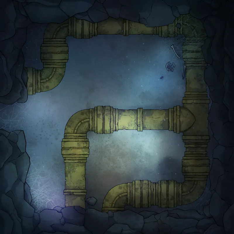 Modular Caves map, Mines Large Pipes 02 variant thumbnail
